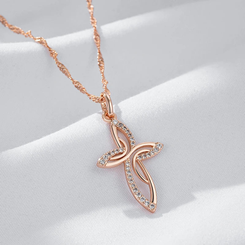 Radiant Rose Faith Cross